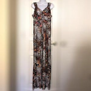 iB DIFFUSION Animal Print & Butterflies Sleeveless Maxi Dress